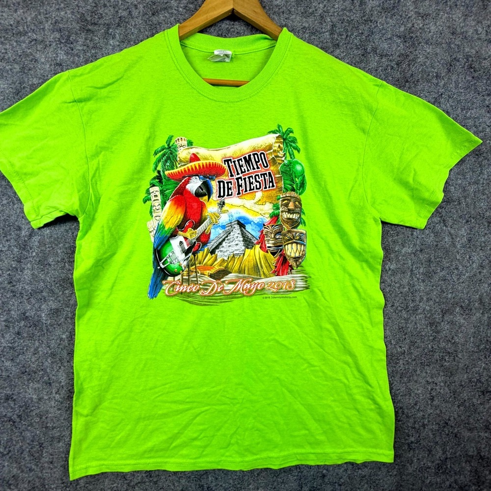El Tapatio Mexican Restaurant Gildan T-Shirt Mens Large Green Cinco De Mayo 2018